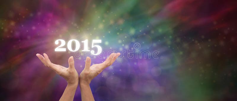 Onthaal in de Vieringsbanner van 2015 royalty-vrije illustratie