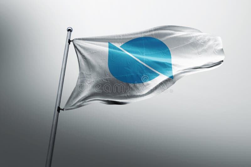 Ontologieont photorealistic vlag stock afbeelding Ontologieont photorealistic vlag stock afbeelding