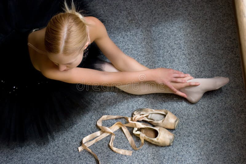 Ontspan van ballerina stock foto Ontspan van ballerina stock foto