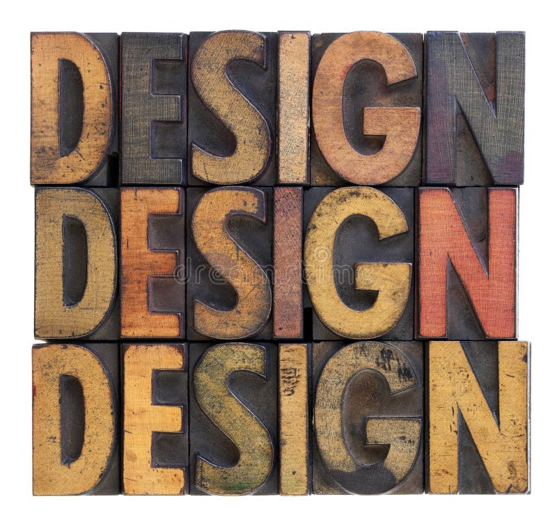 Ontwerp - uitstekende houten typografie royalty-vrije stock afbeelding Ontwerp - uitstekende houten typografie royalty-vrije stock afbeelding