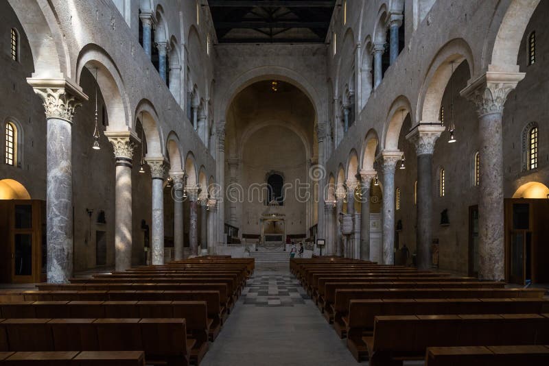 Beautiful inside design of Bari Cathedral, Apulia in Italy. Beautiful inside design of Bari Cathedral, Apulia in Italy