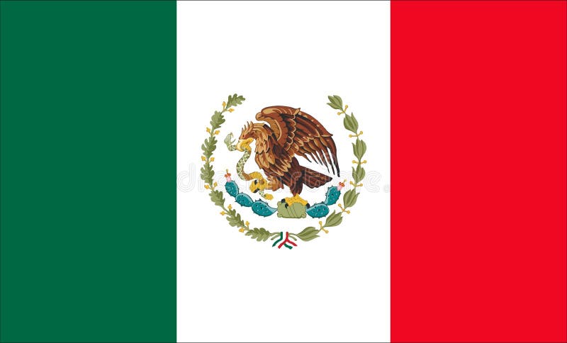 Ontwerp van de Mexicaanse vlag vector illustratie