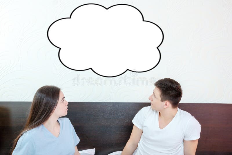 Ooking up at thinking speech bubble, comic cloud or empty copysp stock photos