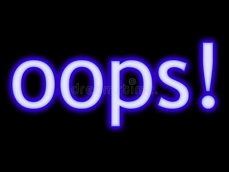 Oops image libre de droits Oops image libre de droits