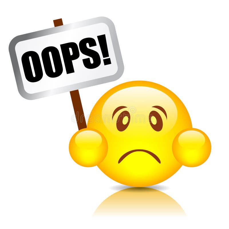 Oops Emoticon Stock Illustration - Download Image Now - Emoticon, Worried,  Fear - iStock