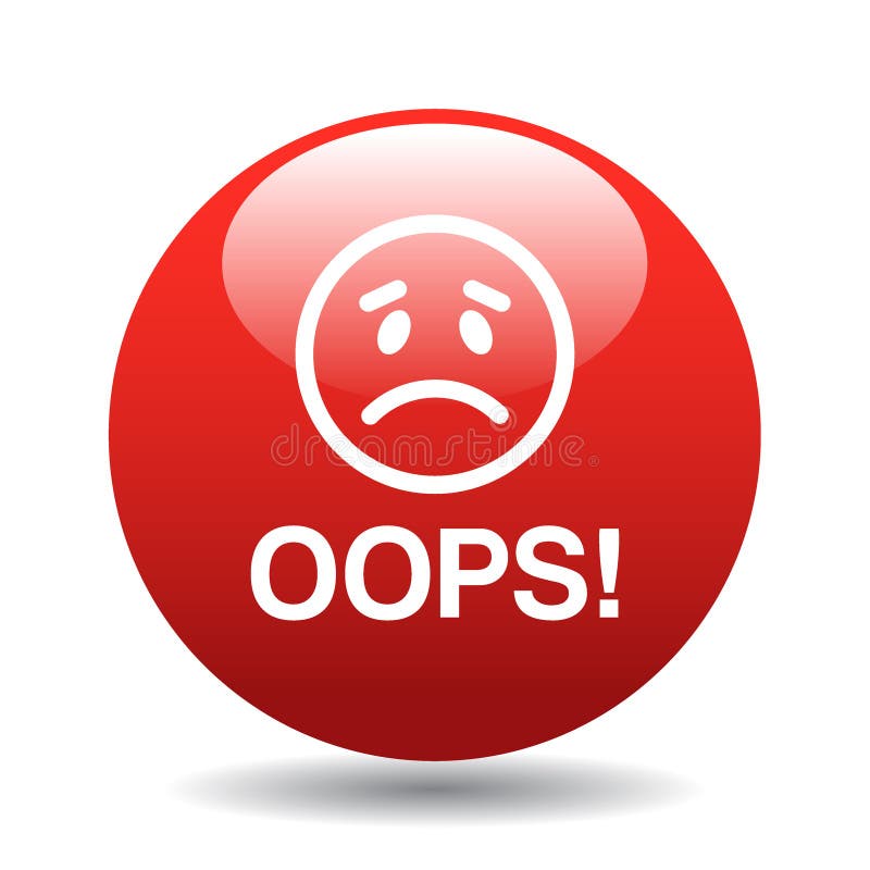 Oops icon button royalty free illustration