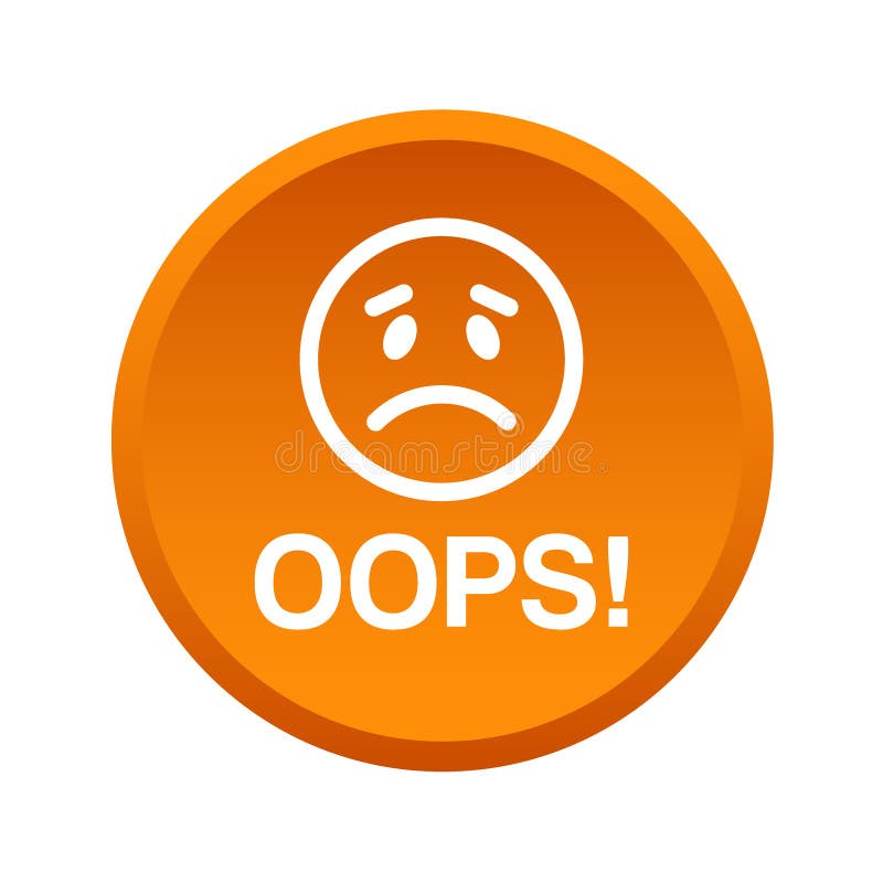 Oops icon button royalty free illustration