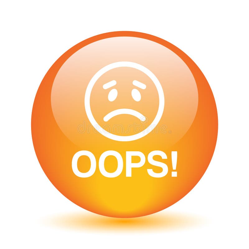 Oops icon button royalty free illustration