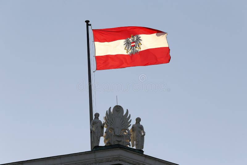 Oostenrijkse vlag royalty-vrije stock afbeelding Oostenrijkse vlag royalty-vrije stock afbeelding