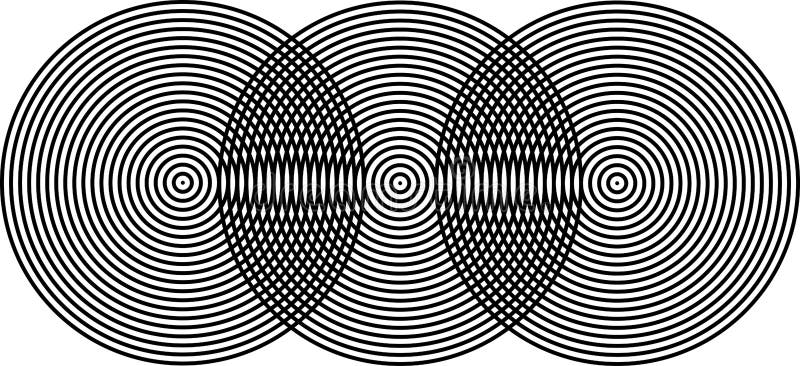 Op Art Superposing Bullseyes Black on Black