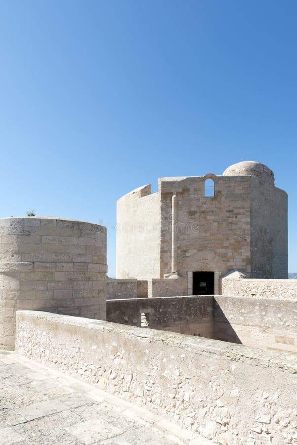 Op het dak van Chateau d'If, Marseille, Frankrijk stock afbeeldingen Op het dak van Chateau d'If, Marseille, Frankrijk stock afbeeldingen