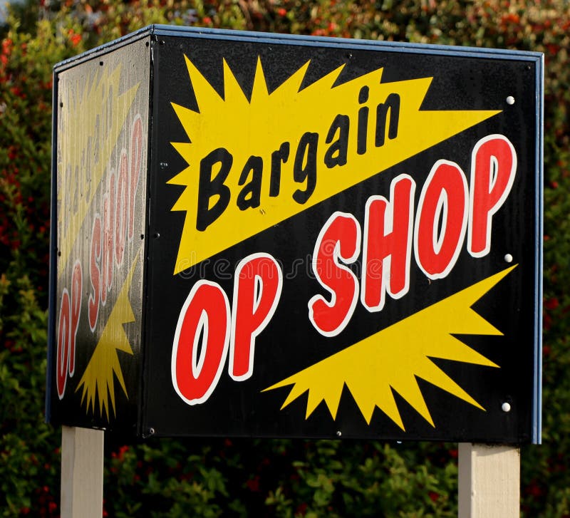 Op Shop Sign Stock Photography Image 26882342