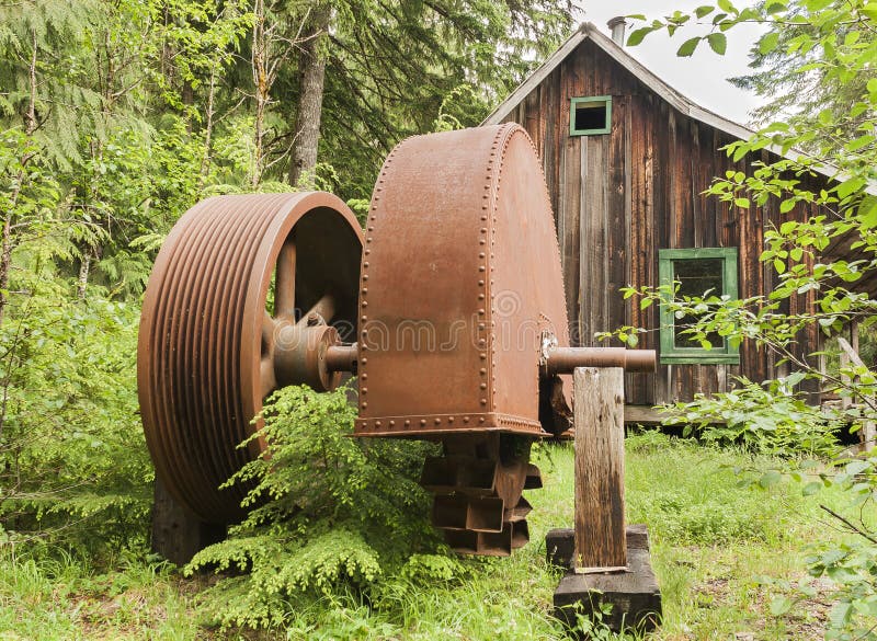 Opal Creek Mining Equipment Water Pump Stock Photo Image of rust