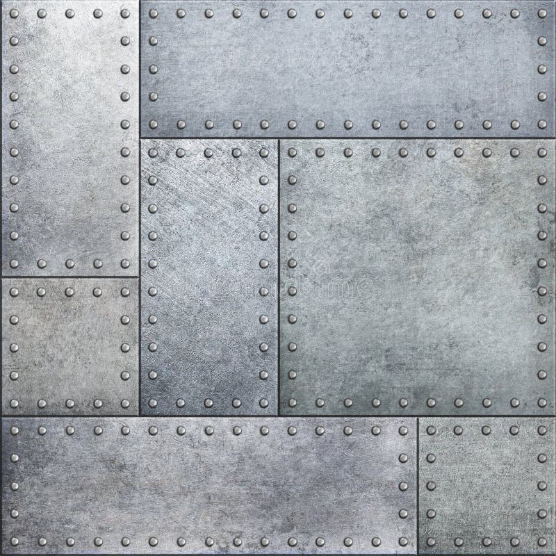 Opancerzenie metalu talerzy tła 3d bezszwowa ilustracja ilustracja wektor Opancerzenie metalu talerzy tła 3d bezszwowa ilustracja ilustracja wektor