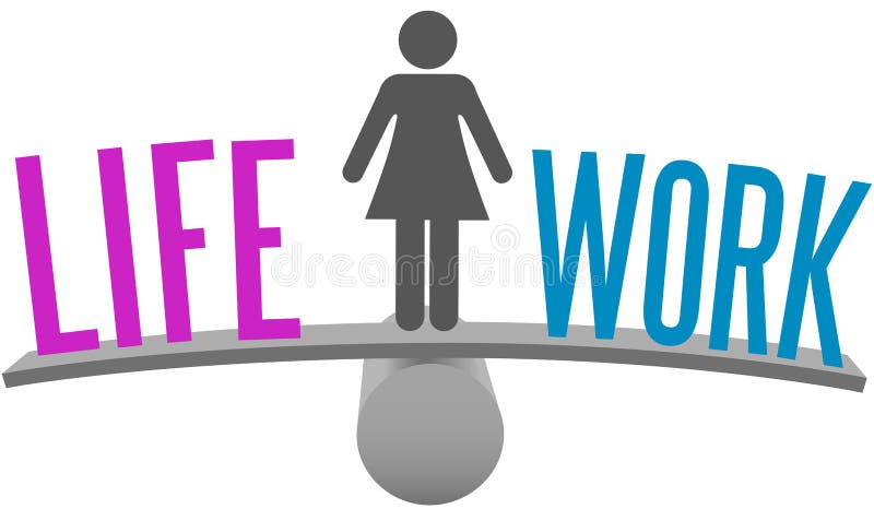 Opción de la decisión del trabajo de vida de la balanza de la mujer libre illustration Opción de la decisión del trabajo de vida de la balanza de la mujer libre illustration