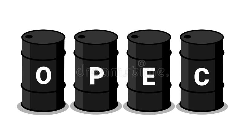 OPEC Black Barrels With Oil. Stock Vector - Illustration of benzine,  economic: 124486533