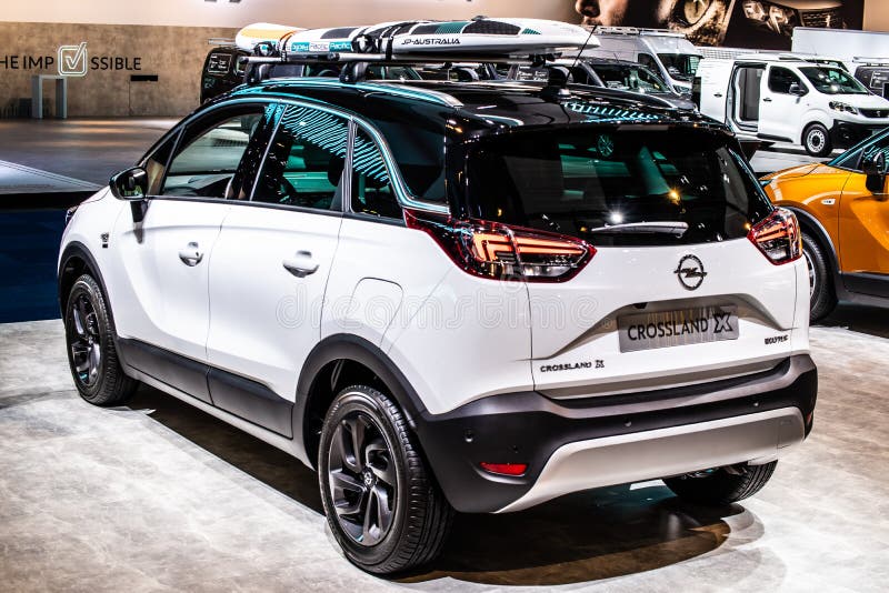 OPEL Crossland X at Brussels Motor Show, Subcompact Crossover SUV Produced  by Opel PSA Group Editorial Photography - Image of belgium, automobile:  168131492