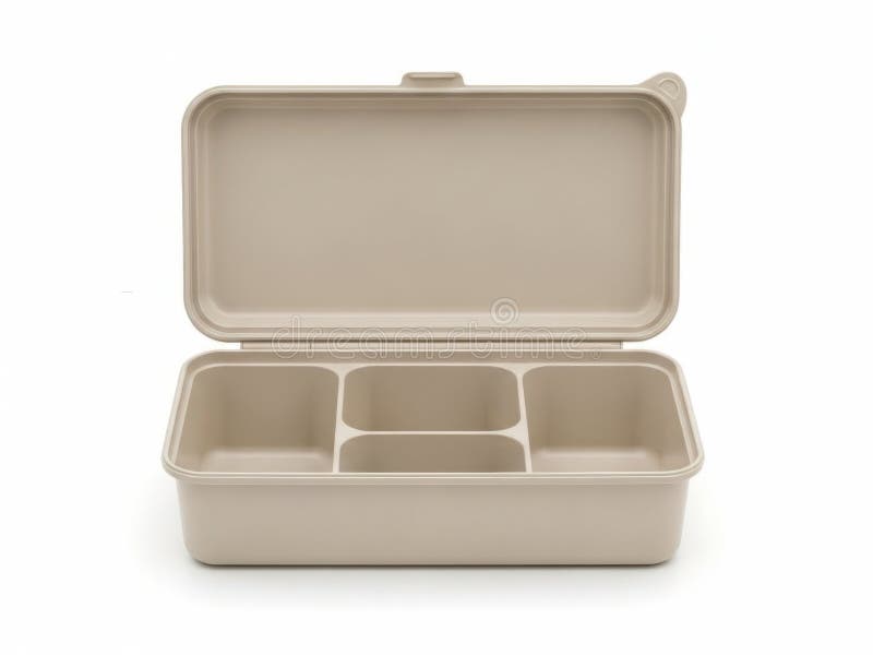 Open bento box isolated on white background vector illustration