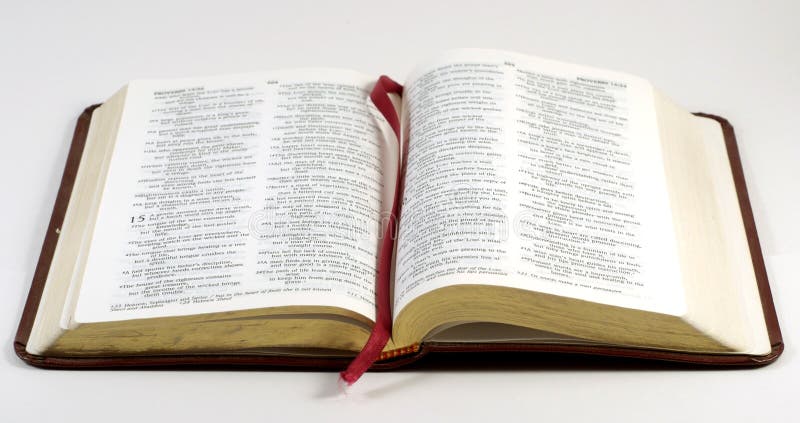 Open Bible stock photo