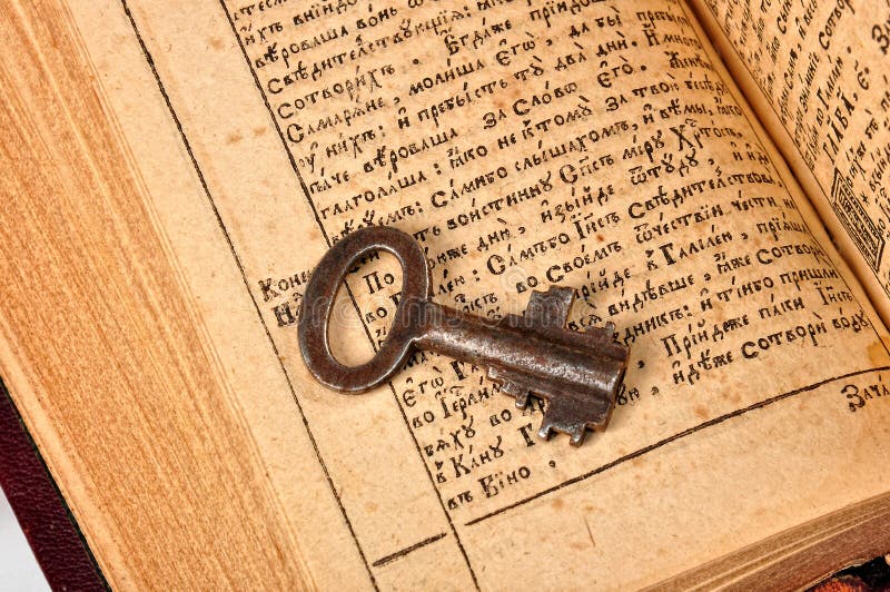 bible and key