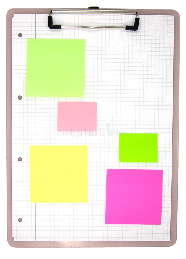 Open Binder with Postit Notes Stock Image Image of isolated, empty