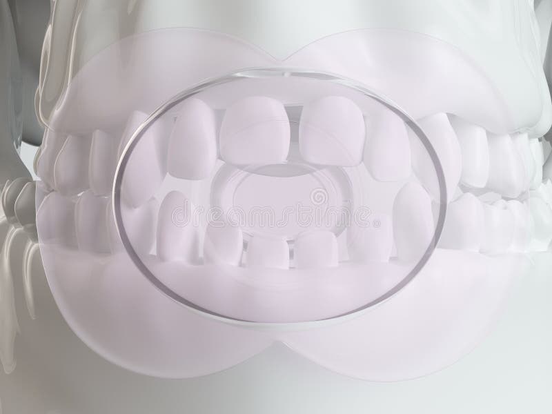 Open Bite by Pacifiers 3D Rendering Stock Illustration Illustration