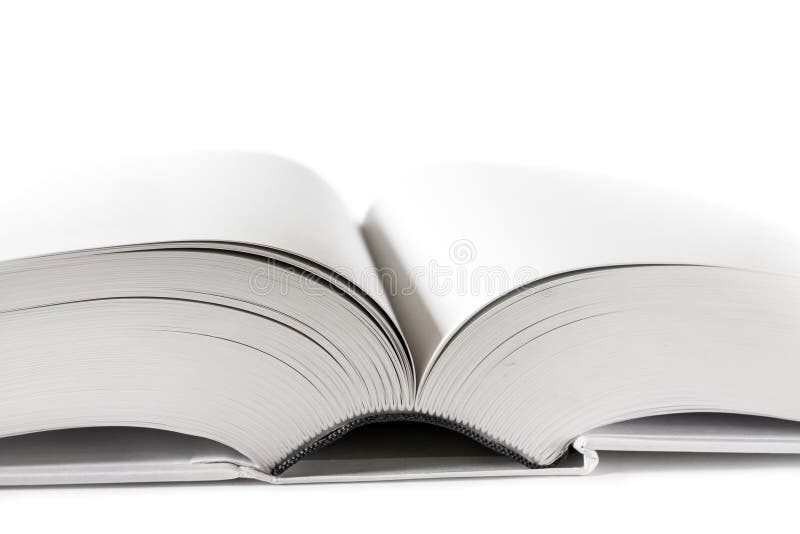 Open Blank Dictionary, Book on White Background Stock Photo Image of