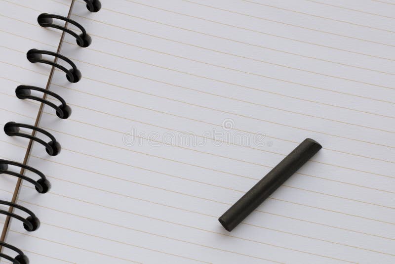 Open Blank Notepad And Graphite For Drawing