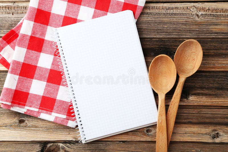 Open blank recipe book
