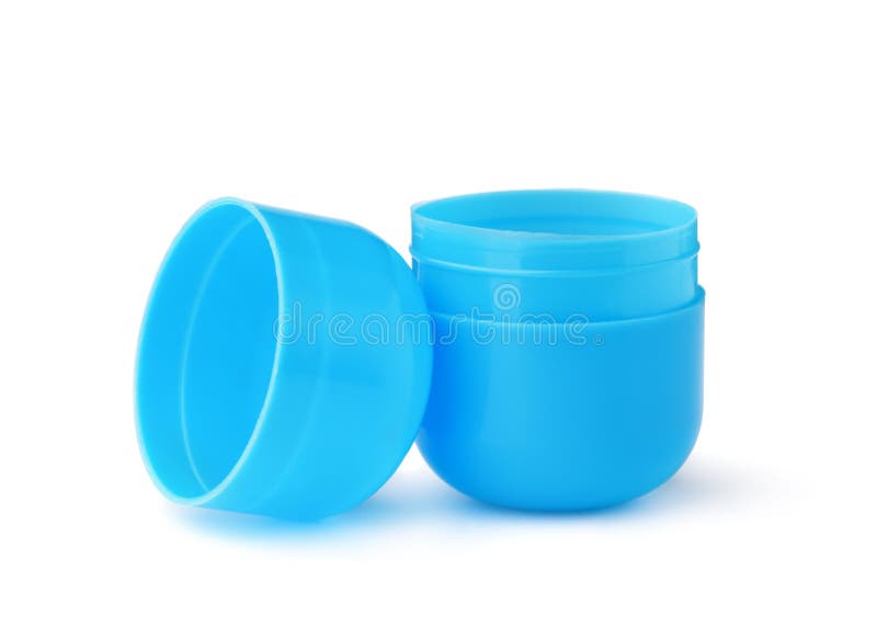 Open blue plastic toy egg