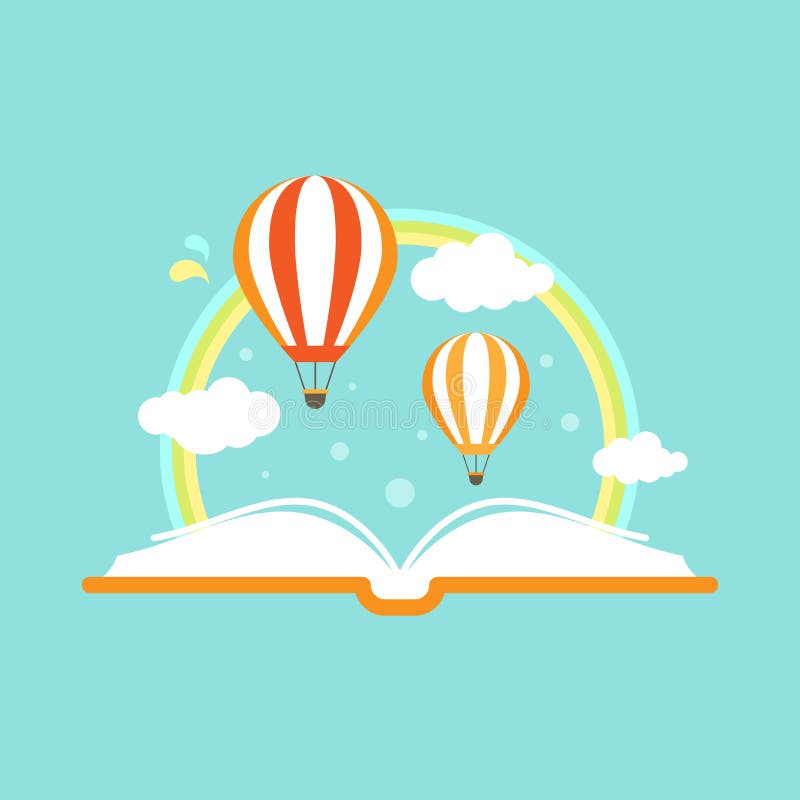 Open Book Balloons Stock Illustrations – 122 Open Book Balloons Stock ...