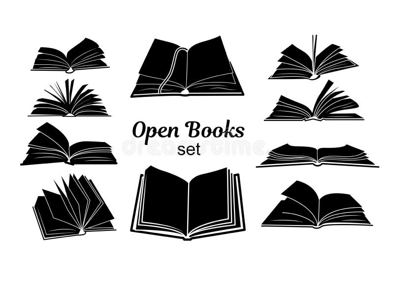 Symbolic sketch of open book Royalty Free Vector Image