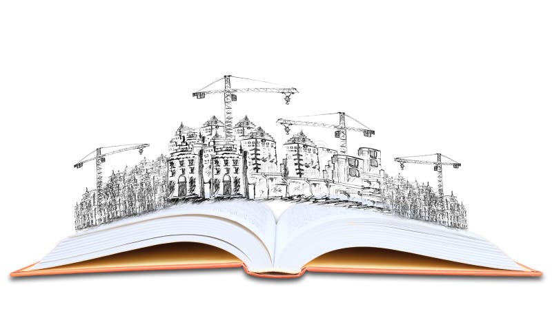 Open Book Drawing By Hand Drawing Stock Photo 2297409793
