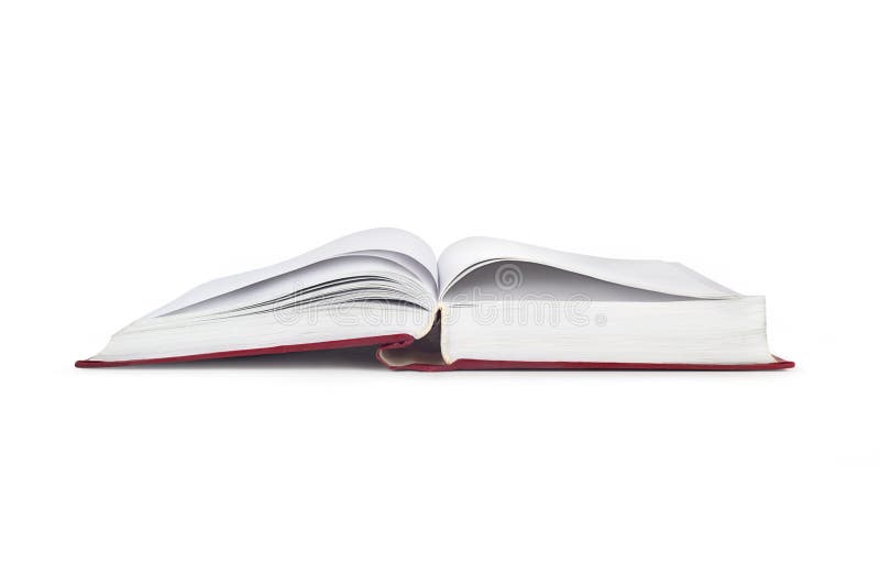 Open book with clean pages isolated