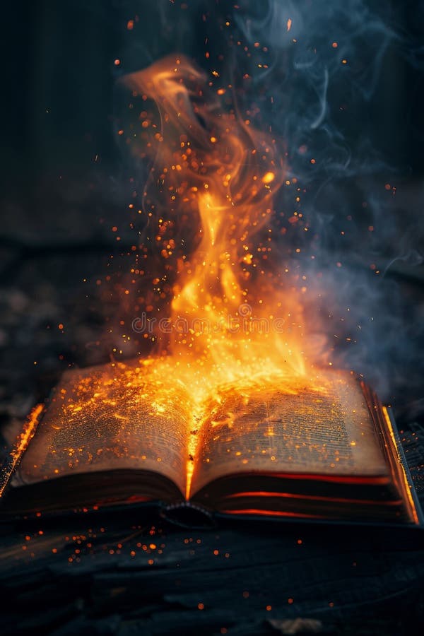 Open Book Emitting Smoke royalty free stock photos