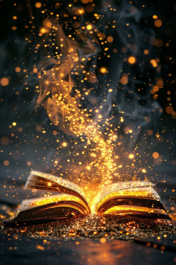 Open Book Emitting Smoke stock image