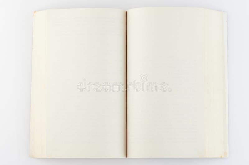 Open book empty clean pages royalty free stock image