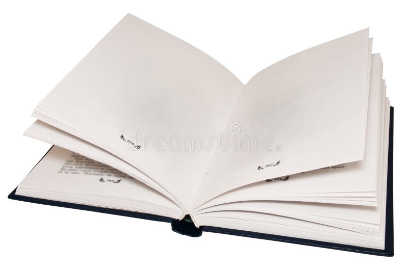 The open book, empty pages. stock photos