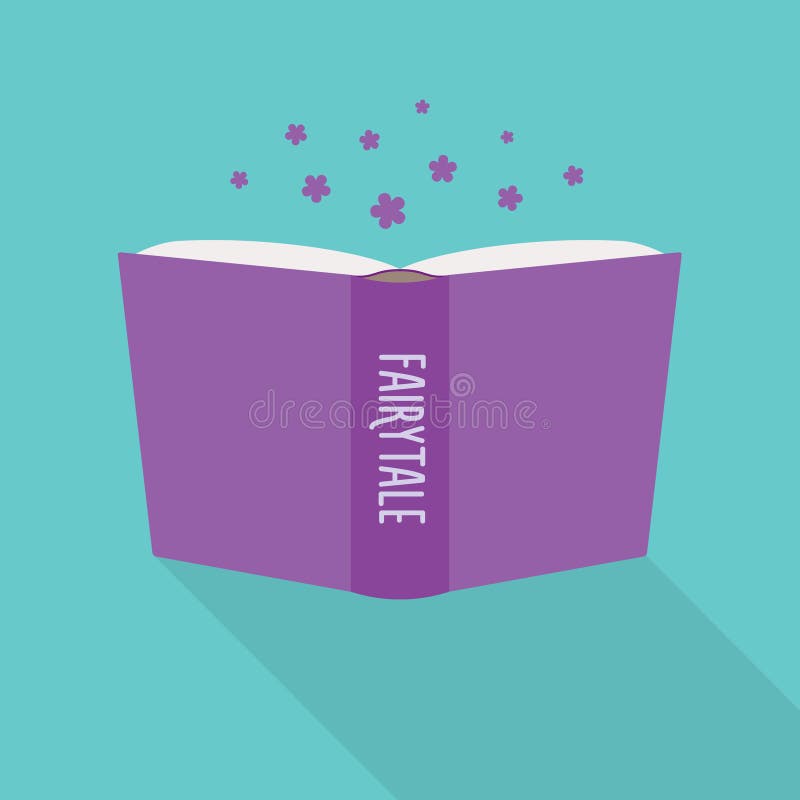 Open book icon. Concept of fairytale, literary fiction genre vector illustration Open book icon. Concept of fairytale, literary fiction genre vector illustration
