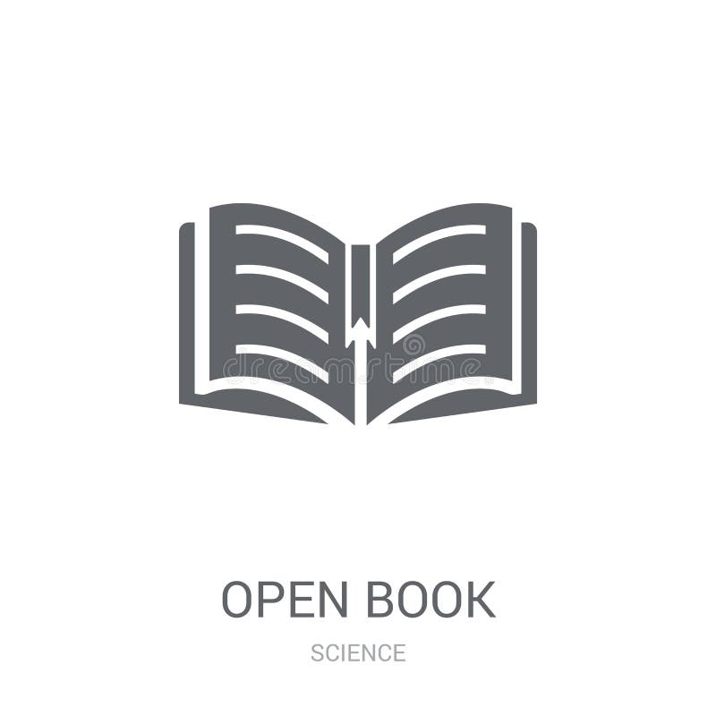 Open Book icon. Trendy Open Book logo concept on white background from Science collection stock illustration Open Book icon. Trendy Open Book logo concept on white background from Science collection stock illustration