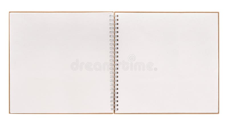 Open book isolated on white. notebook with spiral binder