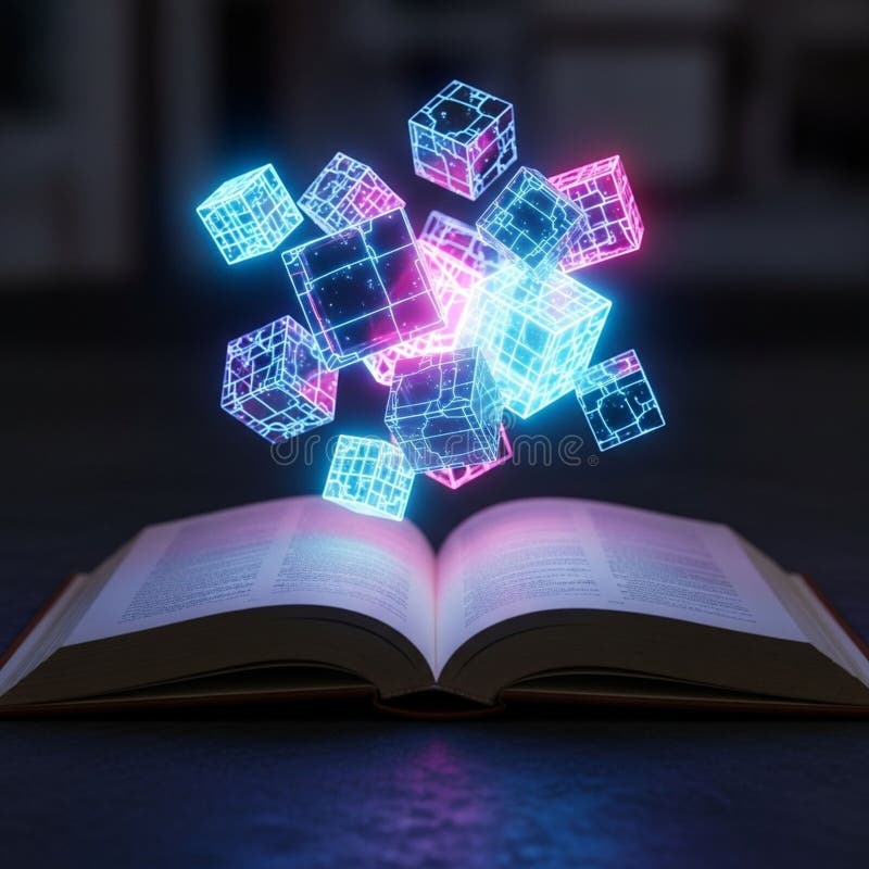 Form of the book, creating a visual representation of the intersectio vector illustration