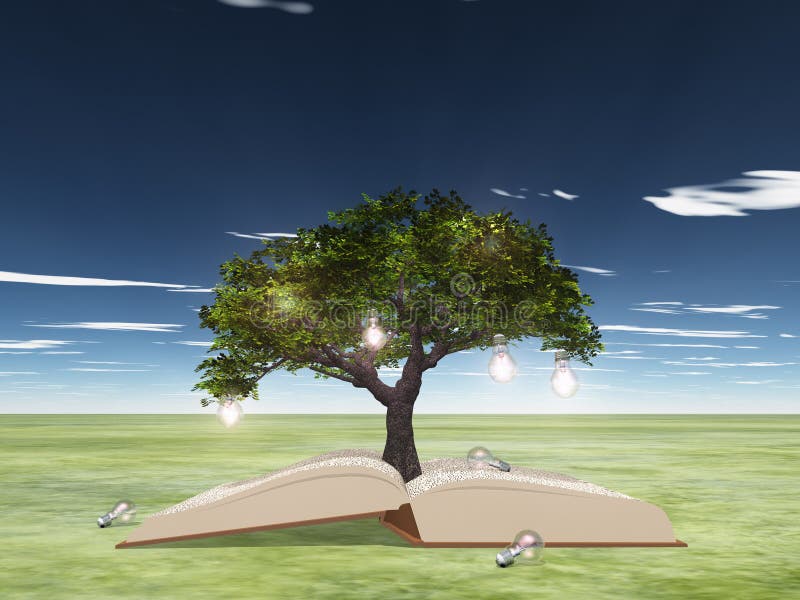Open Book Light Bulb Tree Stock Illustrations 42 Open Book Light Bulb