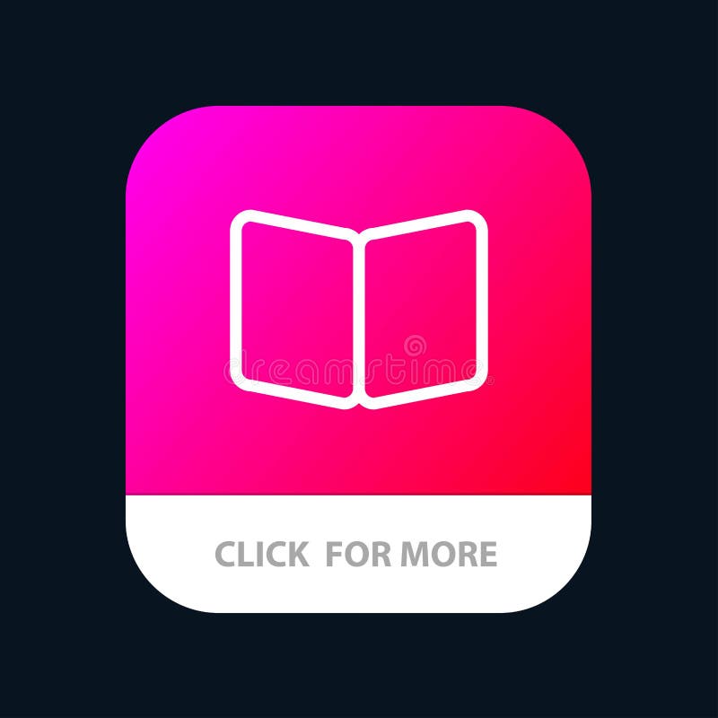Open Book Page Layout Cover Mobile App Button Android And Ios Line Version Stock Vector Illustration Of Business Page