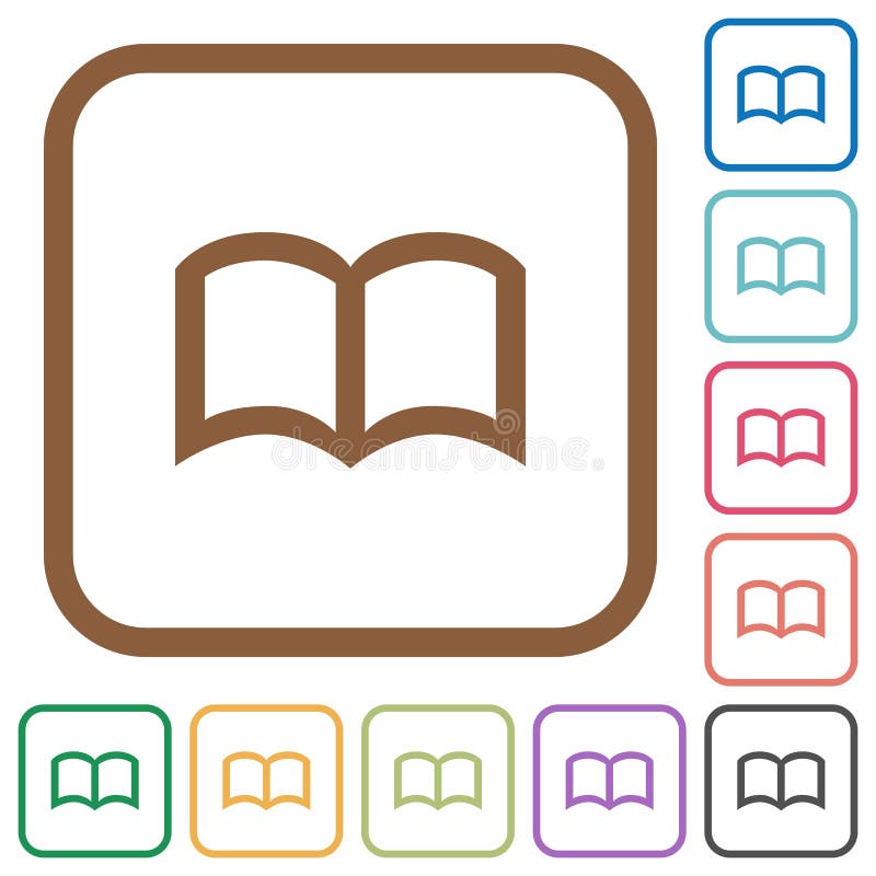 Open book simple icons vector illustration