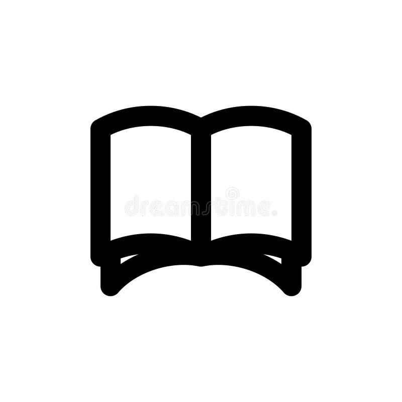 Open book, simple web or mobile interface vector icon stock illustration
