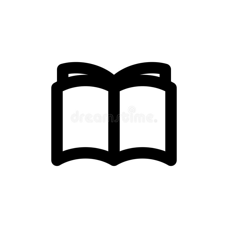 Open book, simple web or mobile interface vector icon royalty free illustration