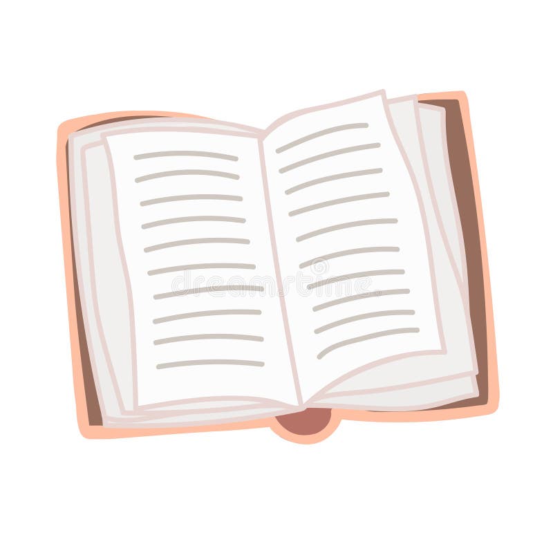 Open Book. Vector Icon Illustration Isolated on White Stock Vector ...