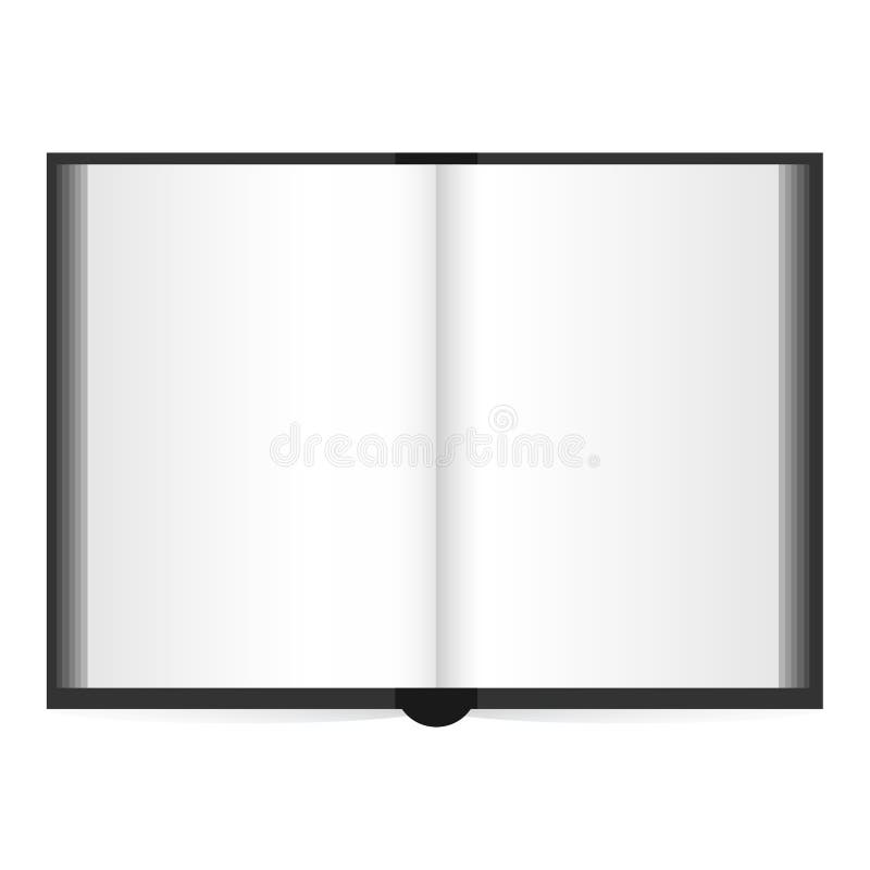 Open Book with White Pages. Illustration on White Stock Vector