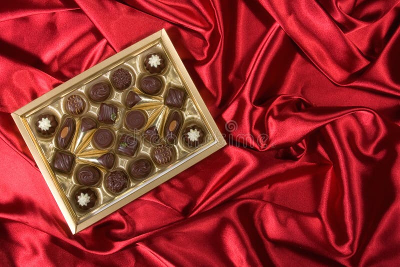 Open box with chocolates
